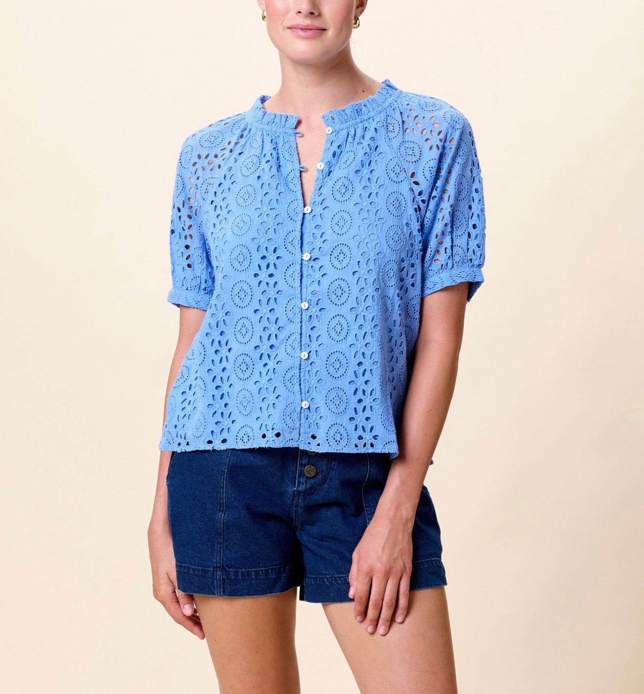 Kate Blouse - Blue Bonnet