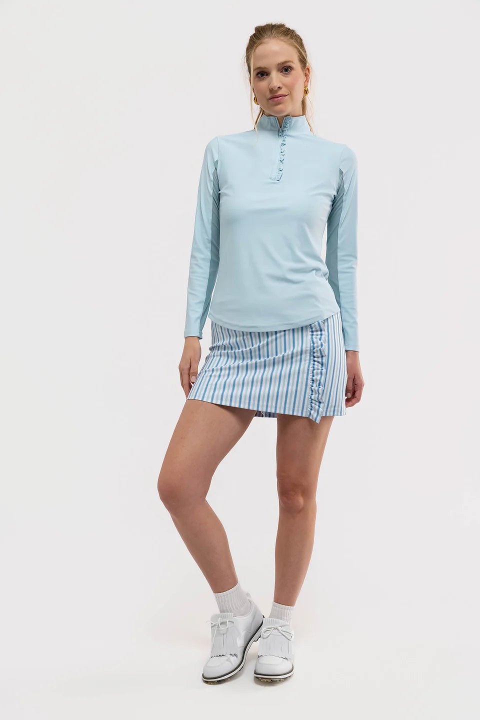 The Ava Ruffle Quarter Zip - Seasalt