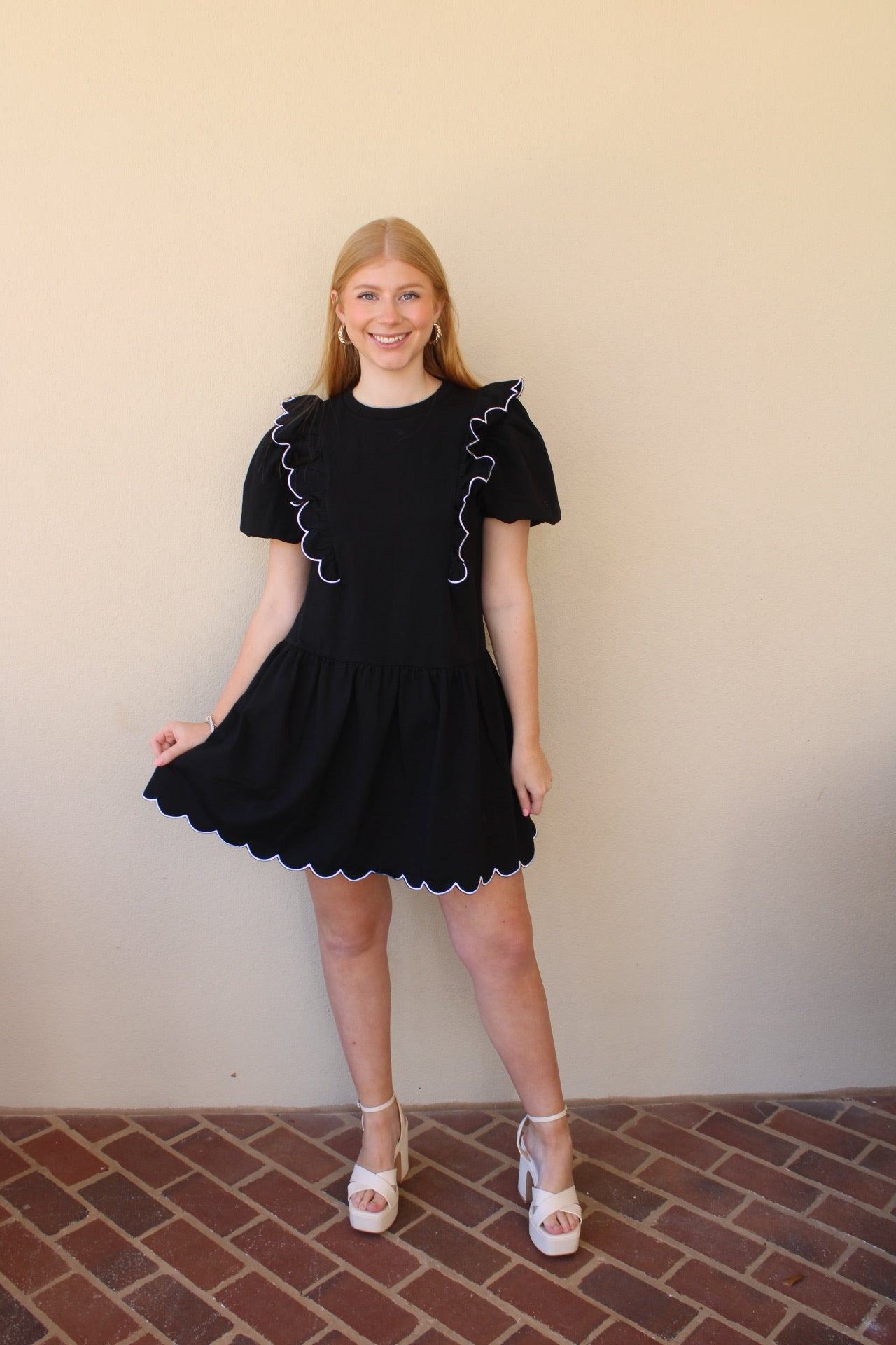 blue dress for baby girl Ellery Scallop Dress Medium