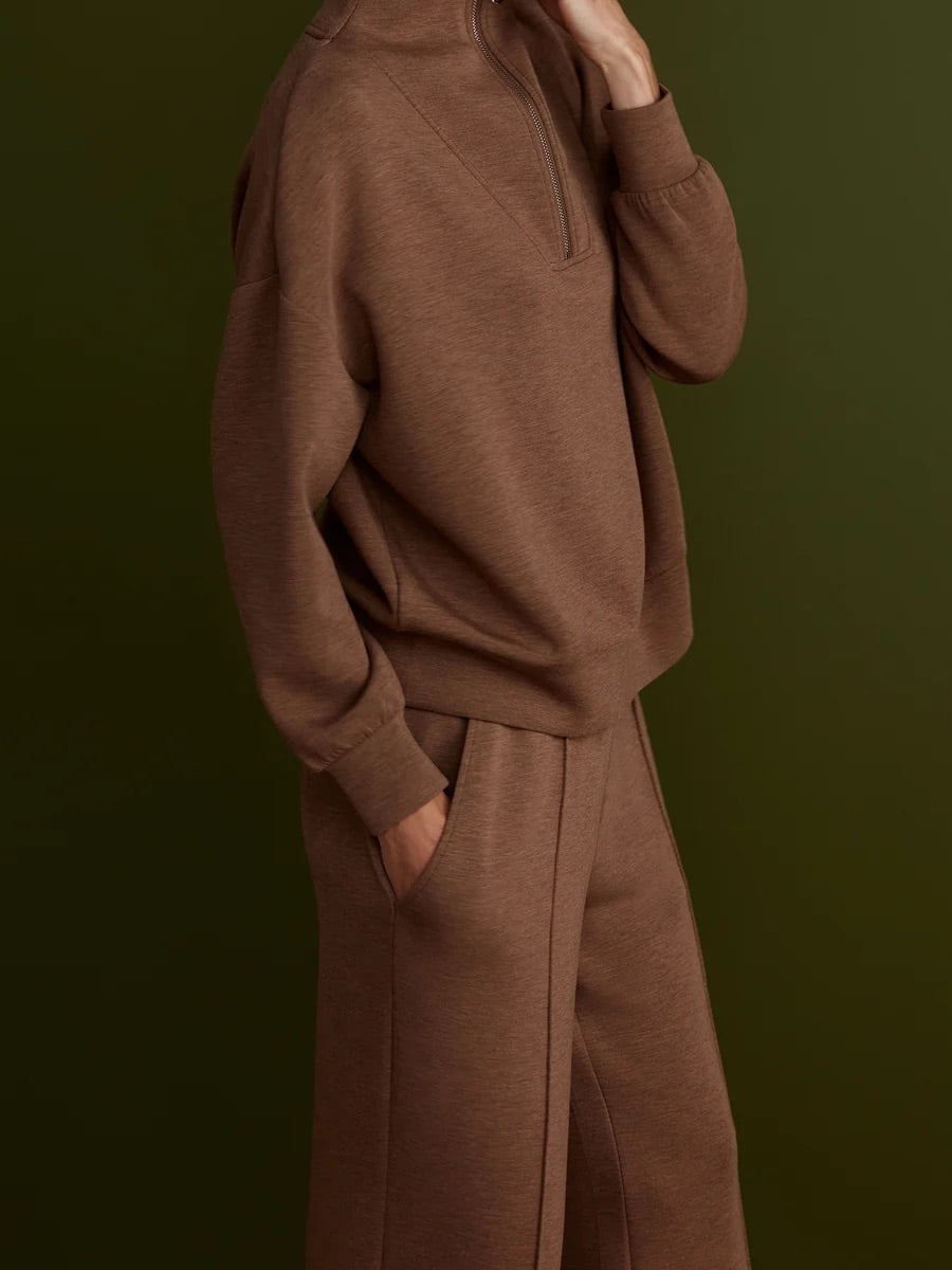 The Wide Leg Pant 30 - Golden Bronze Marl