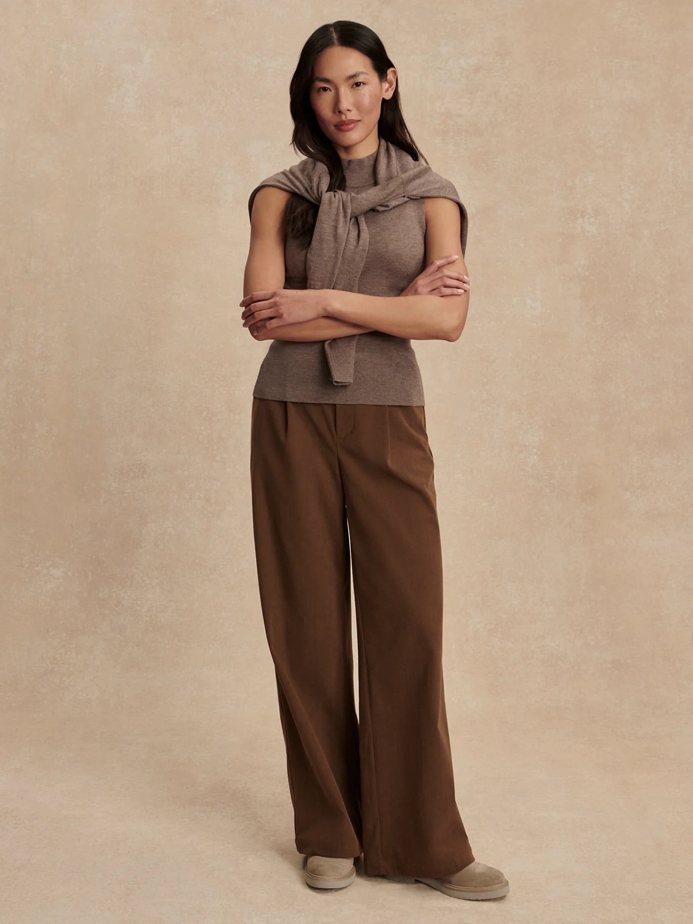 Neilsen Sleeveless Knit Top - Cinder Marl