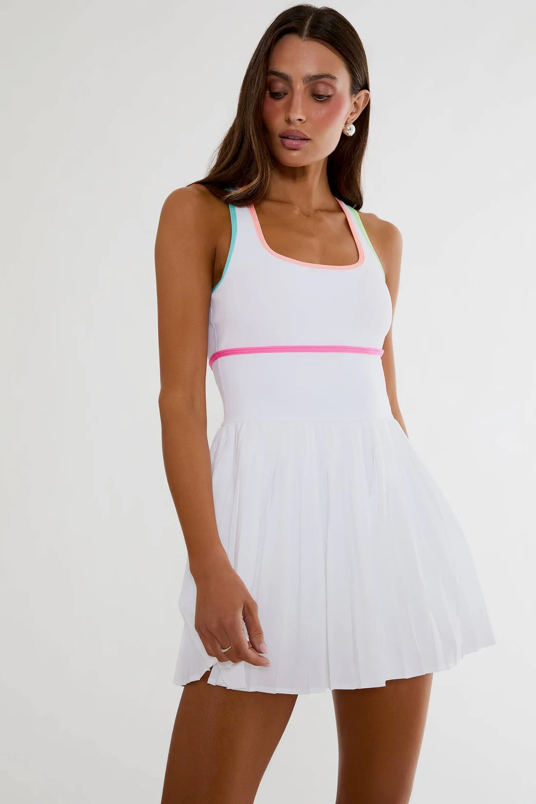 Antonia Dress - Hibiscus Cove White