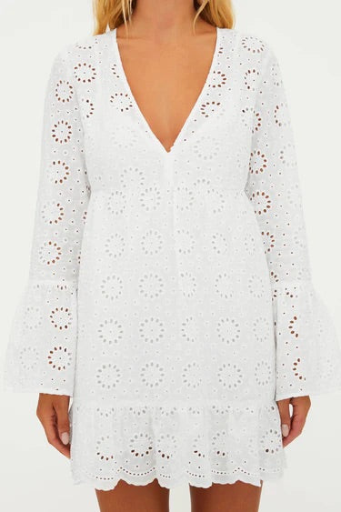 Delaney Dress White Magnolia Eyelet