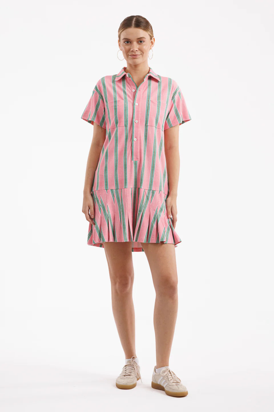 The Aspen Dress - Garden Party Stripe