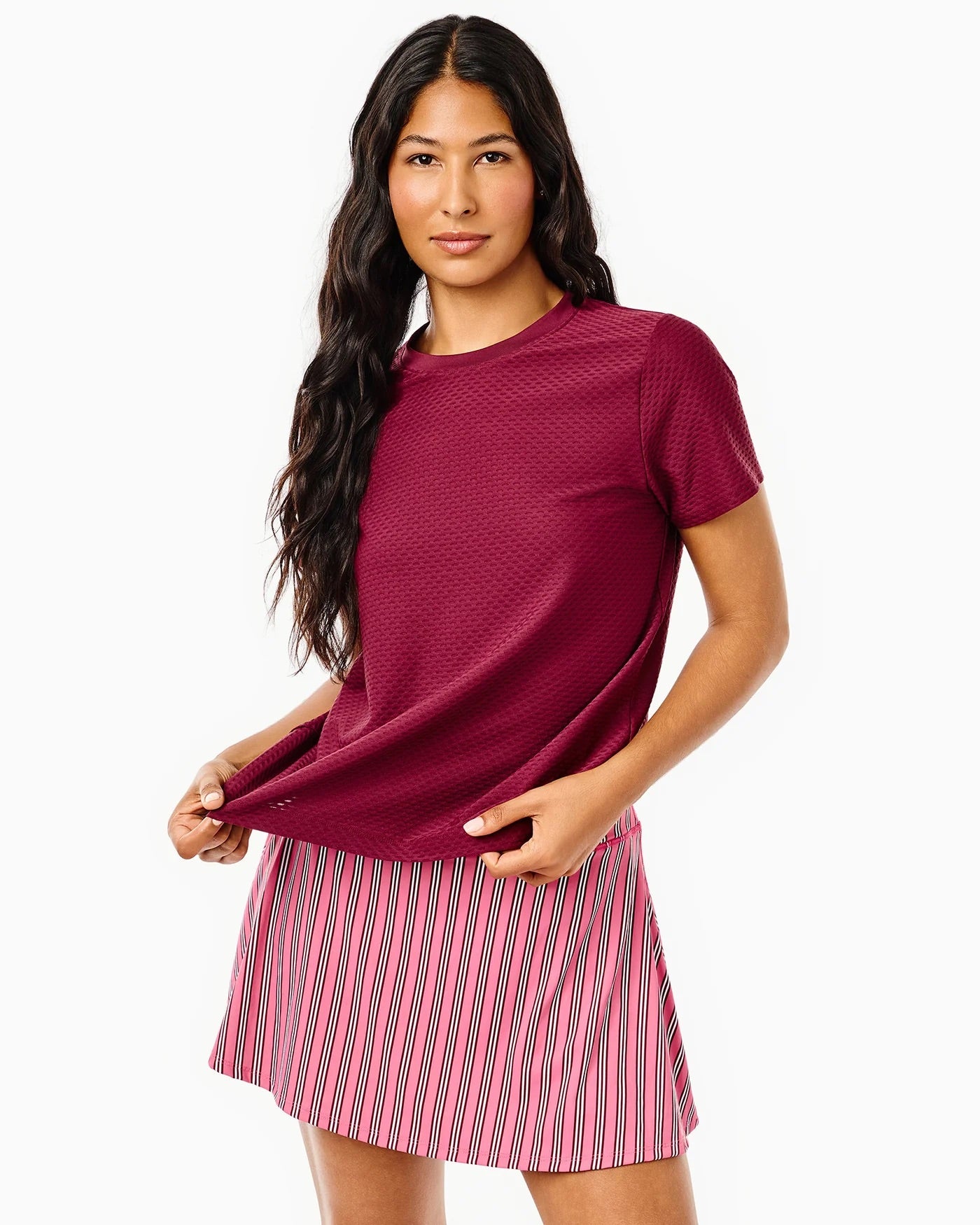 Walnut Short Sleeve Top - Lacquer