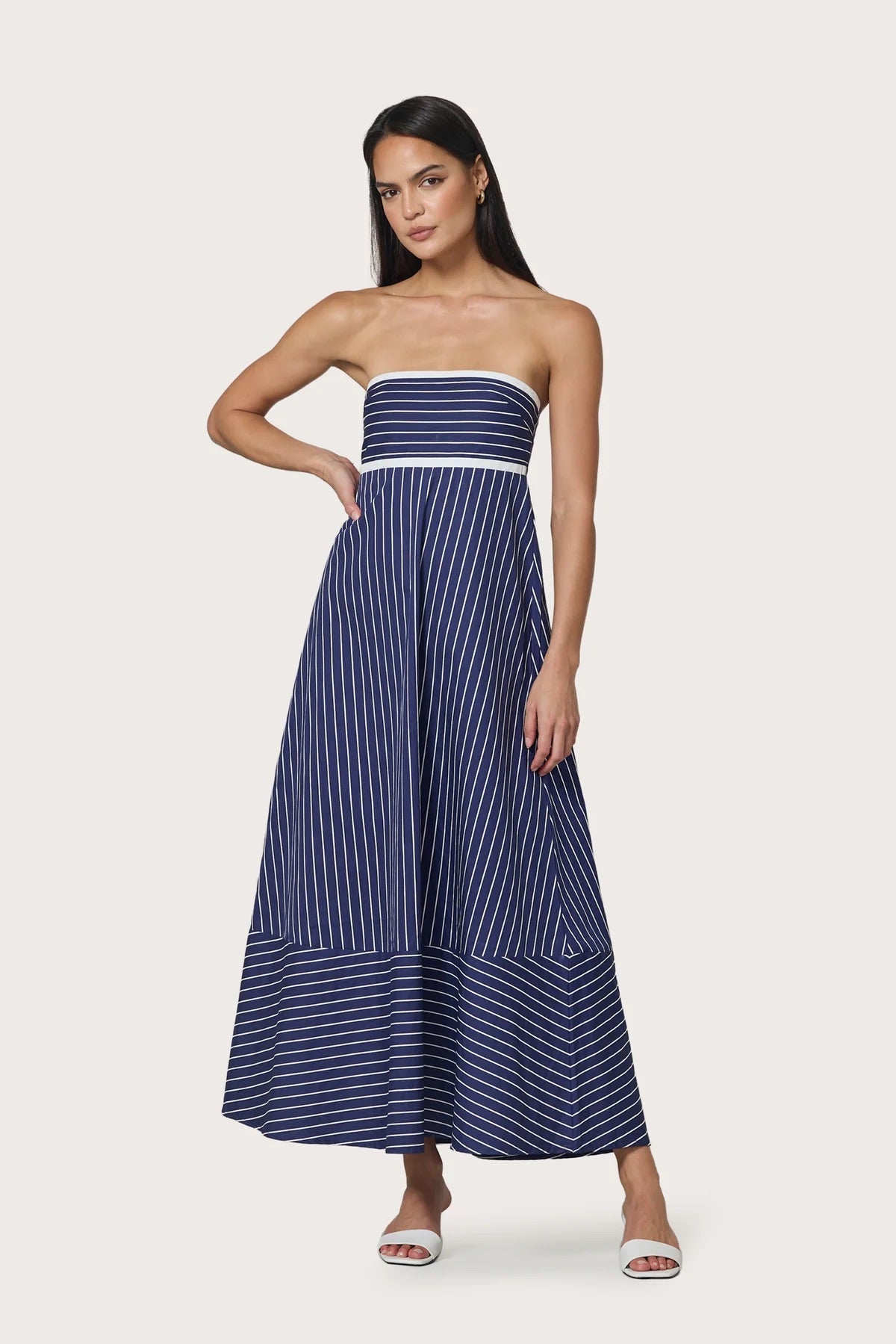 Timothy Dress - Indigo Stripe