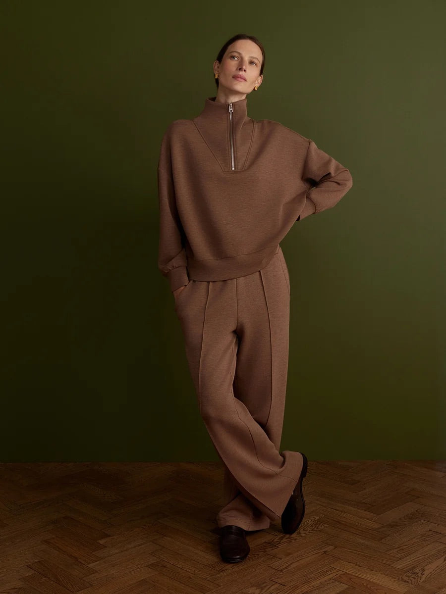 The Wide Leg Pant 30 - Golden Bronze Marl