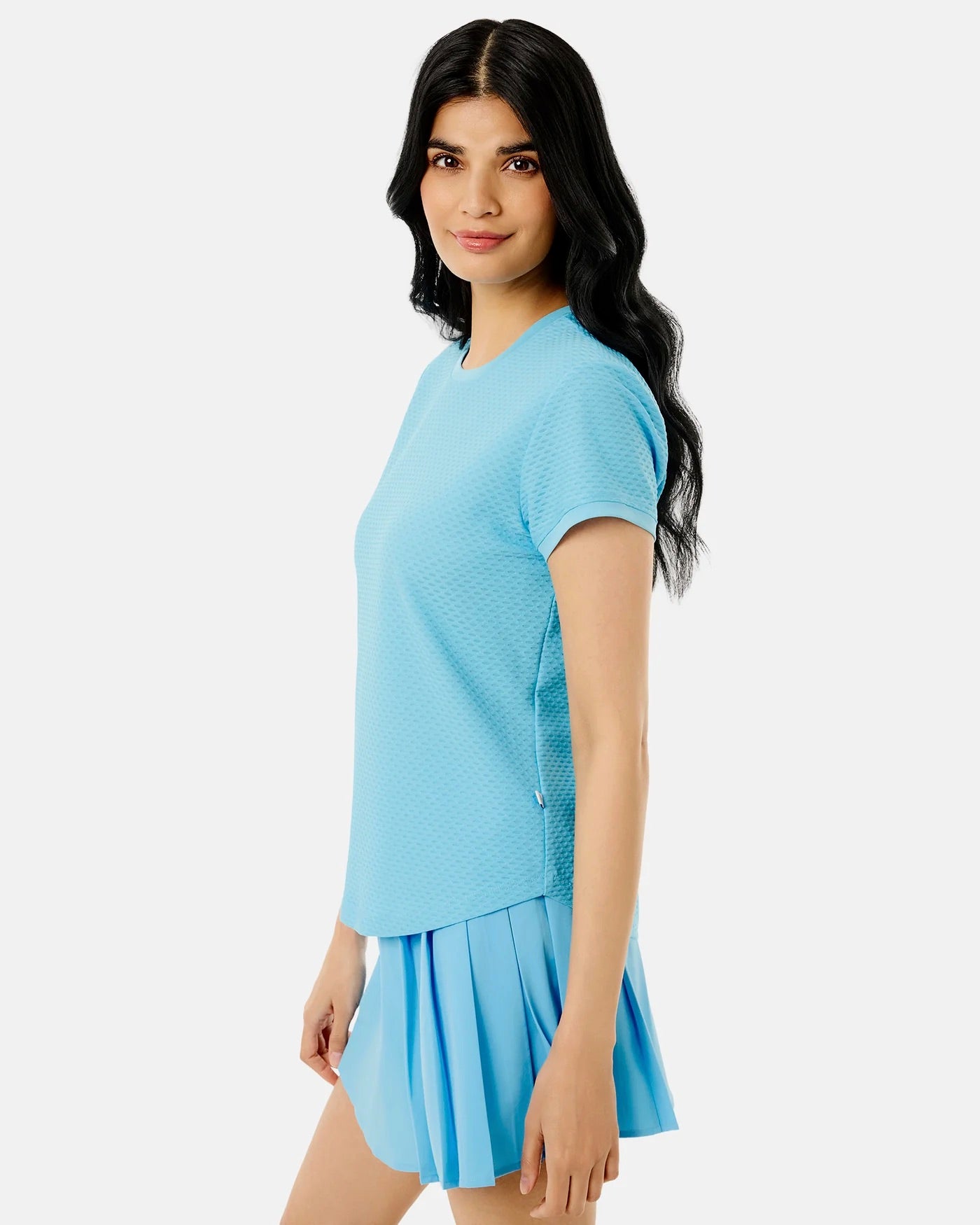 Addison Bay Palmetto Short Sleeve in vintage blue, lightweight men's t-shirt with palm leaf design and comfortable fit.