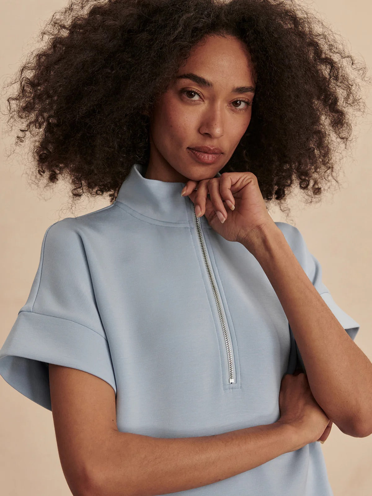 Ritchie Short Sleeve Sweat - Cashmere Blue