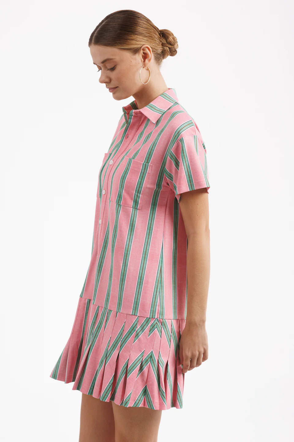 The Aspen Dress - Garden Party Stripe