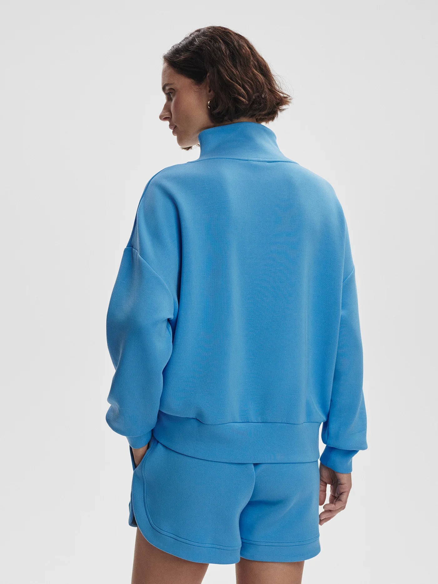 Hawley Half Zip Sweat- Azure Blue