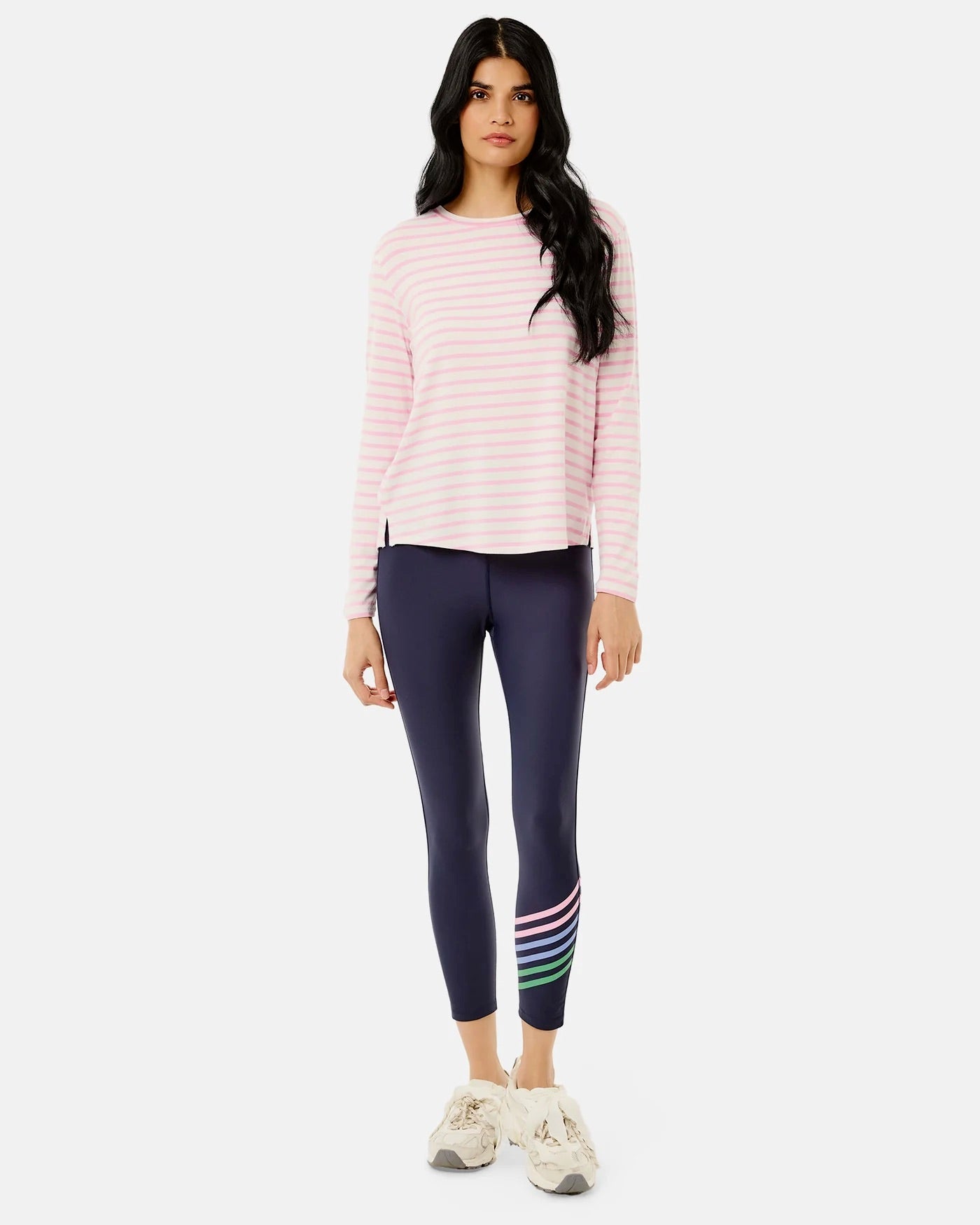 Addison Bay Everyday Long Sleeve shirt in bubblegum pink, featuring a comfortable fit and soft fabric for casual wear.