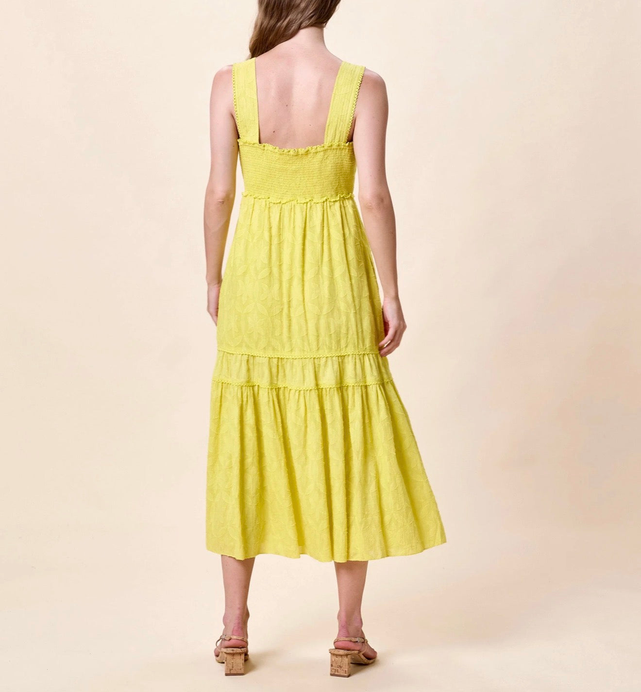 Ivette Midi Dress - Green Sheen