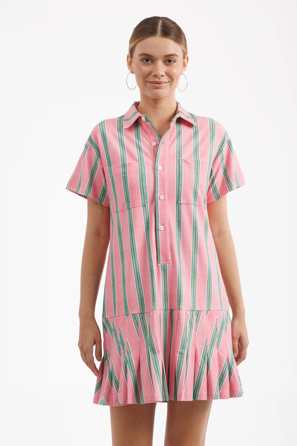 The Aspen Dress - Garden Party Stripe