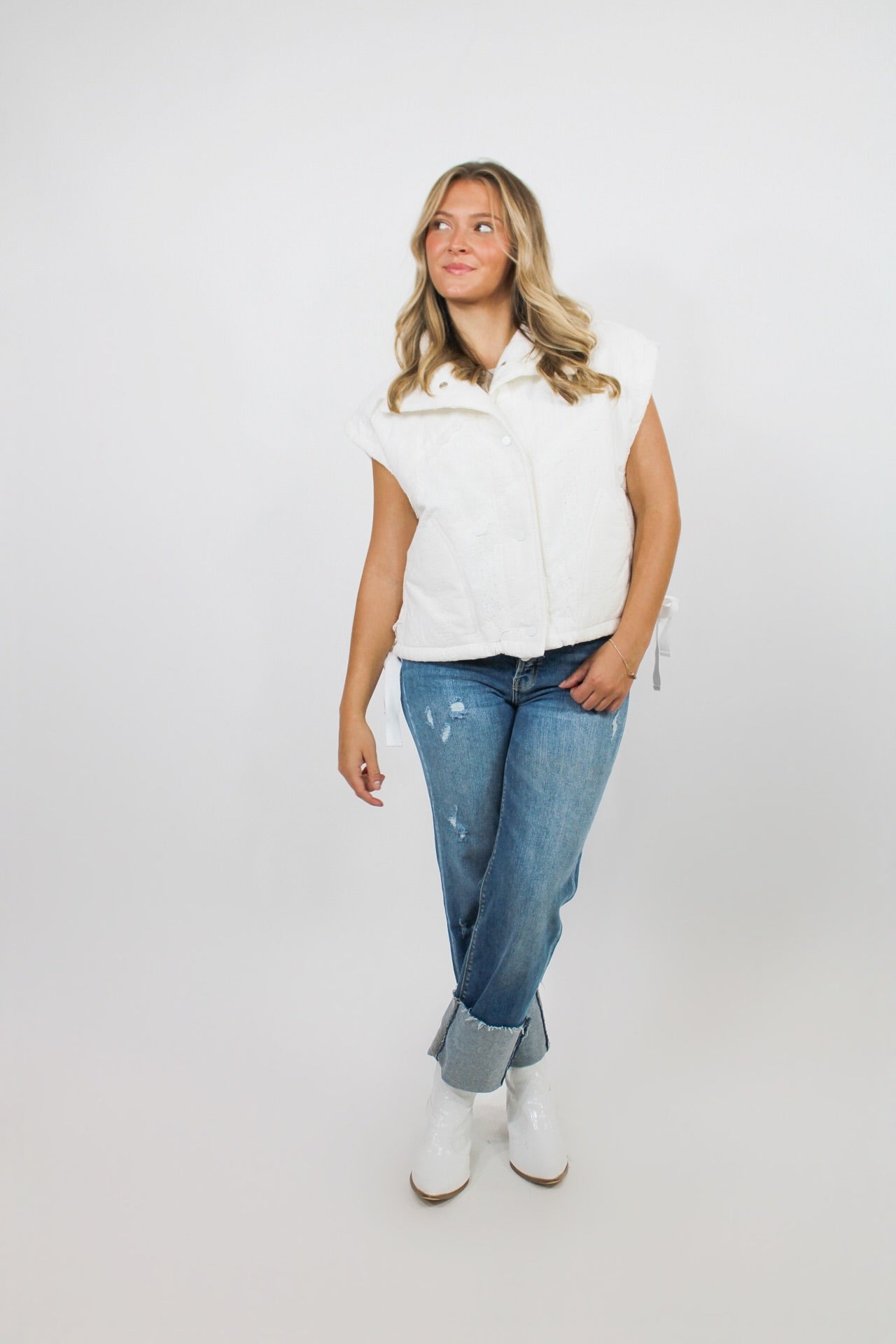 The Eyelet Puffer Vest