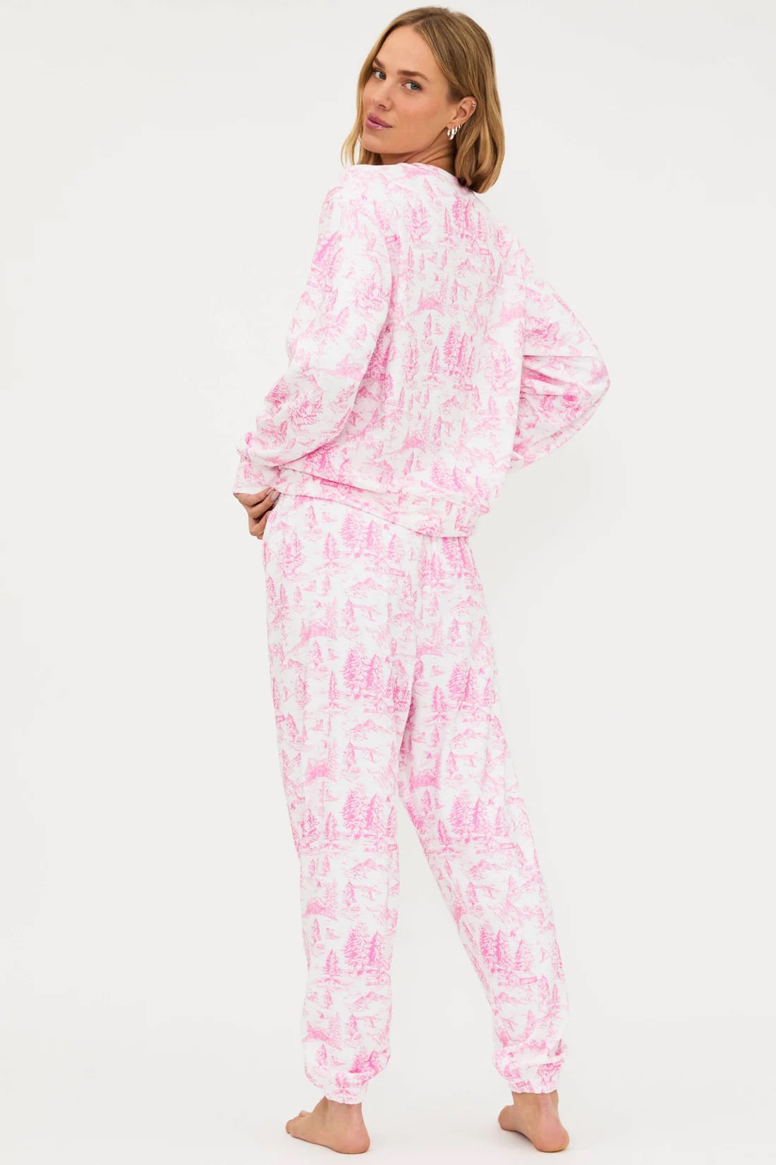 Georgie Pant - Powder Pink Toile