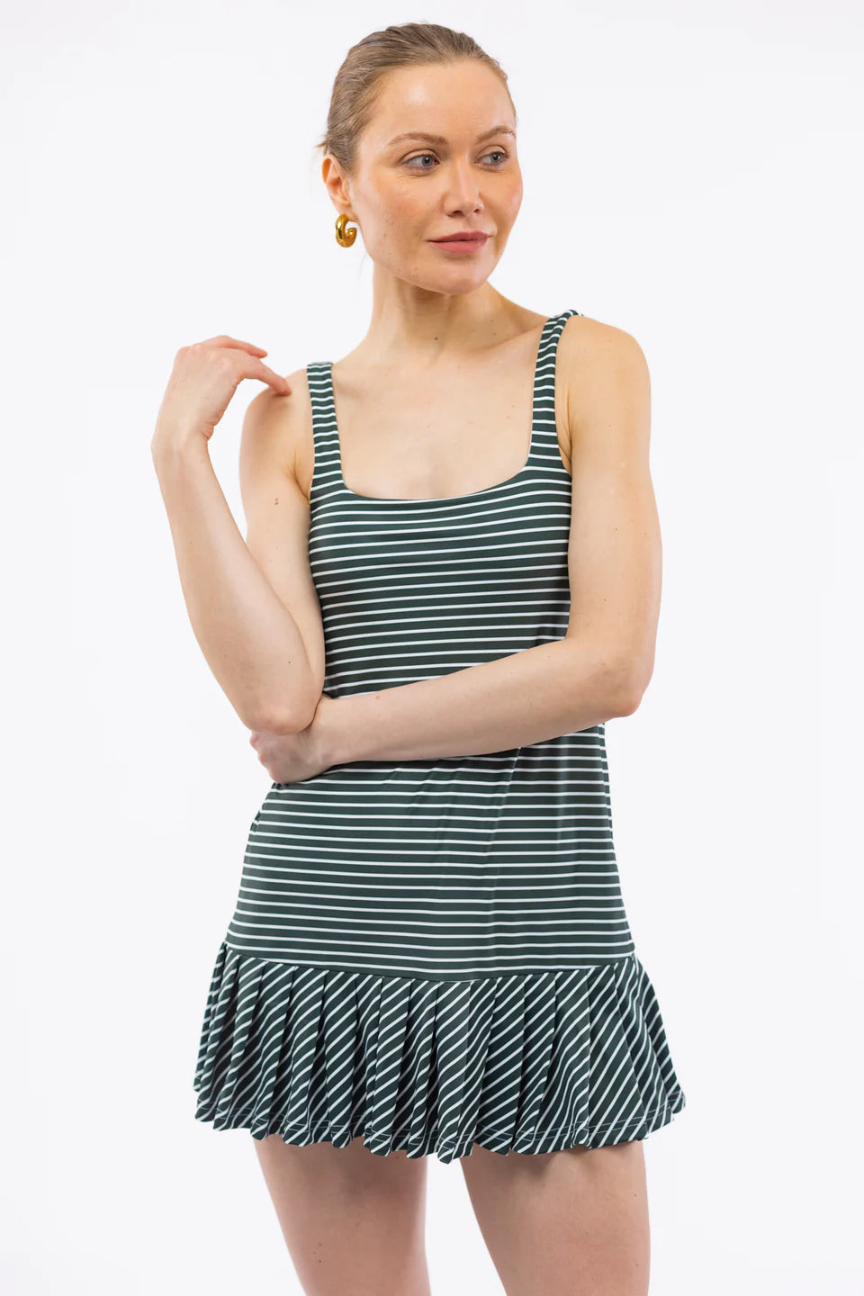 The Lucille Dress - Rosemary Stripe