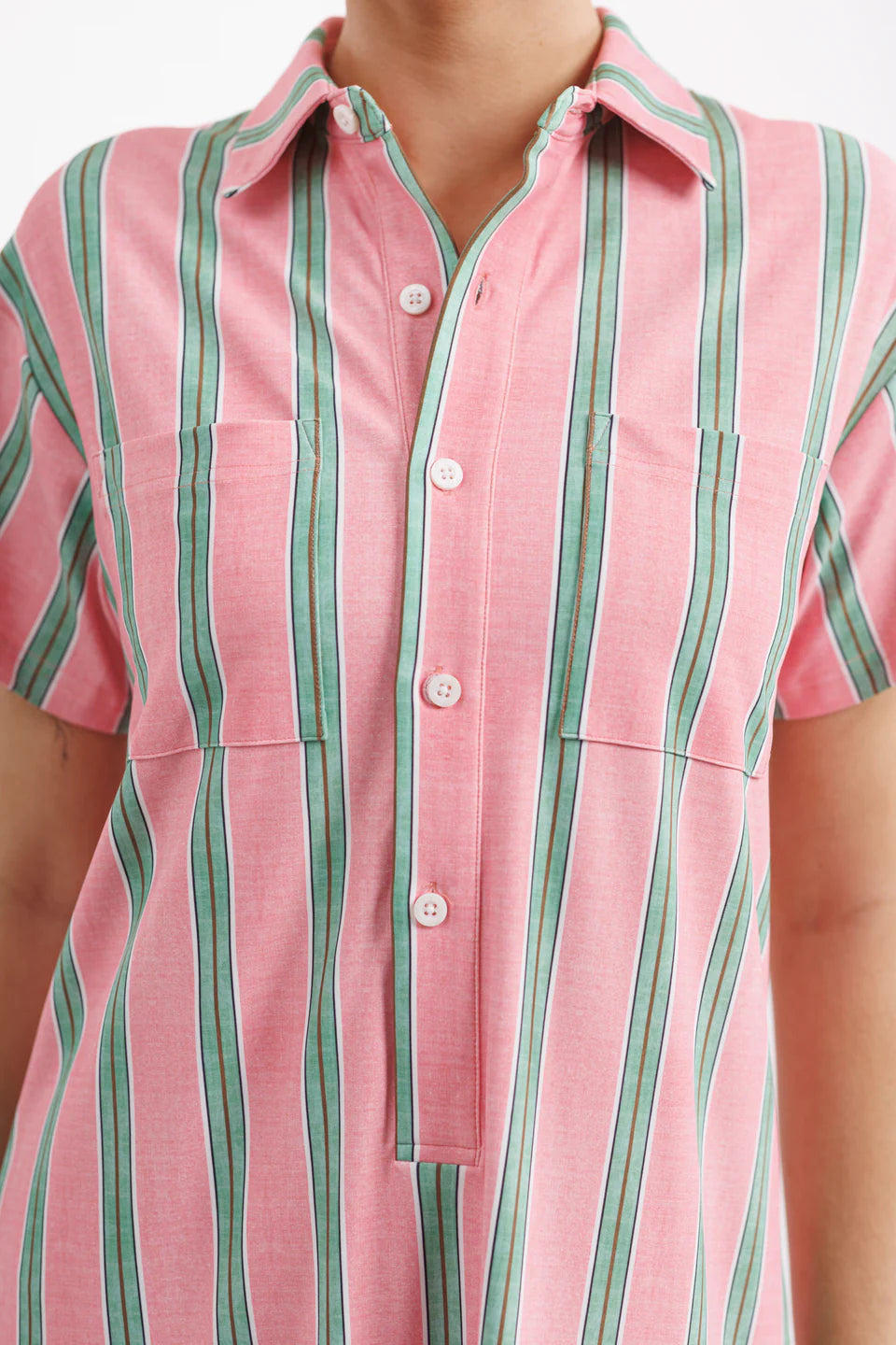 The Aspen Dress - Garden Party Stripe