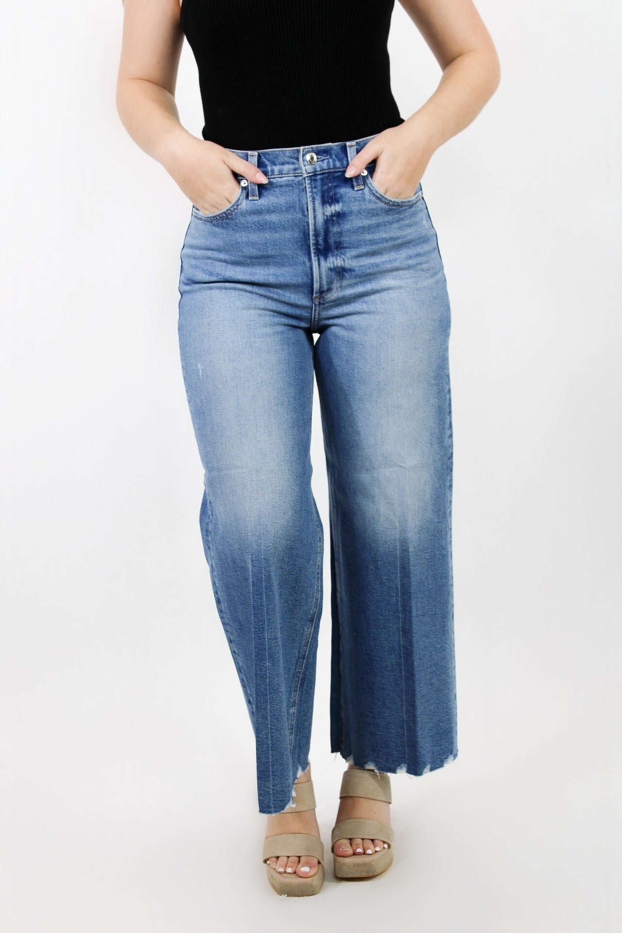 Lana Crop High Rise Ultra Wide Leg - Rhythm Vintage