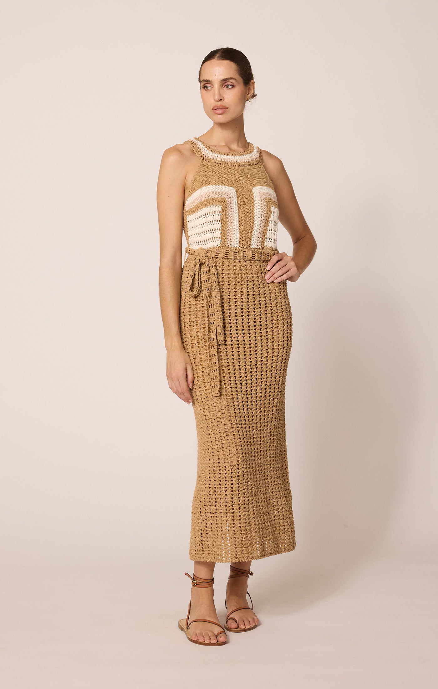 Black Crochet Tier Dress - Keiana main image 1