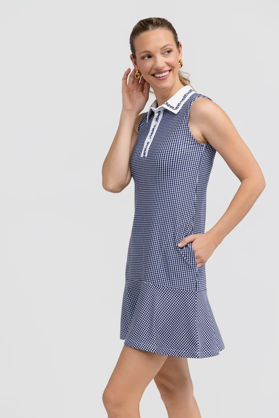 The Gracie Dress - Navy Gingham