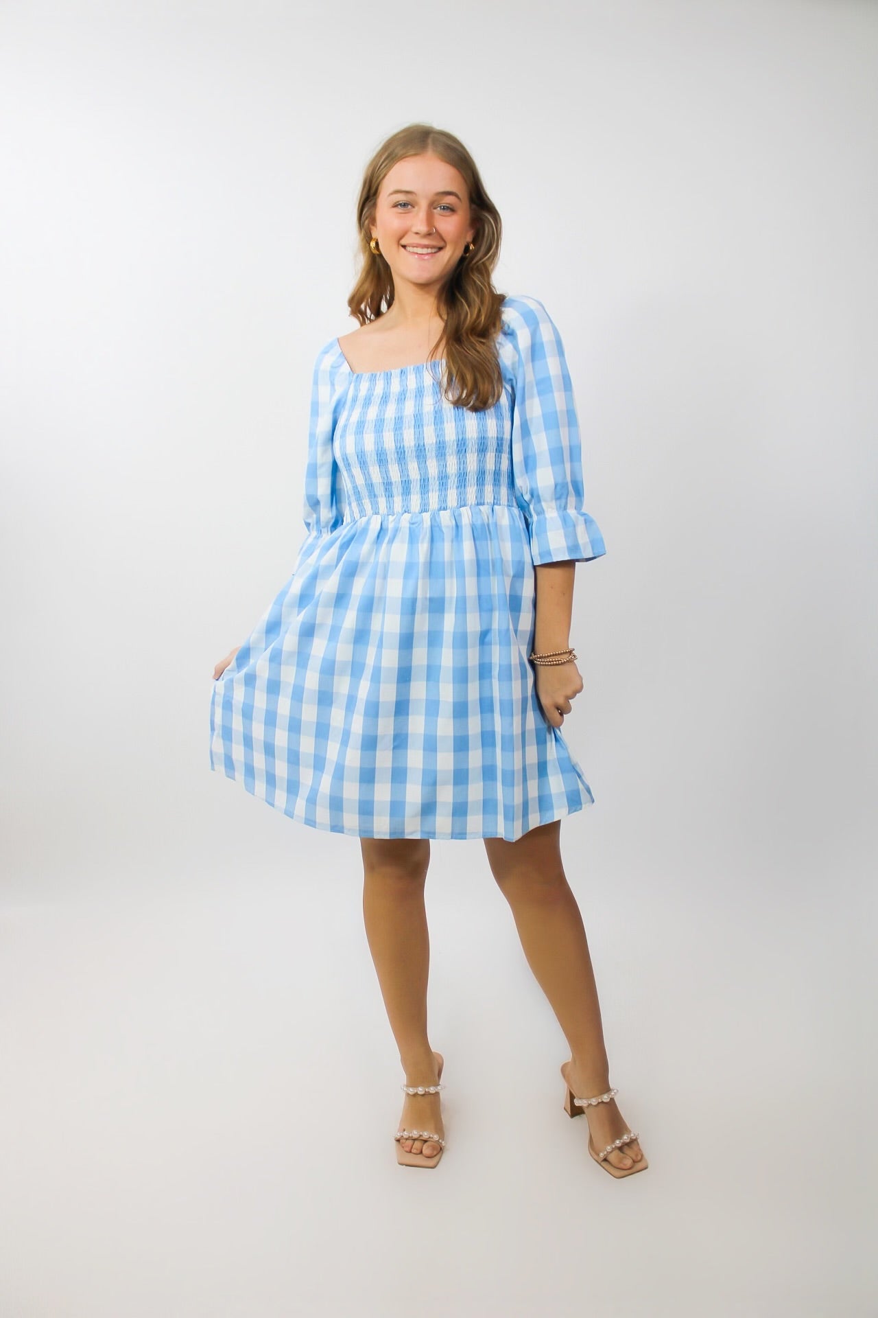 princess polly baby blue dress Windsor Girly Vibes Gingham Babydoll Dress at Hamilton Place in  Chattanooga, TN