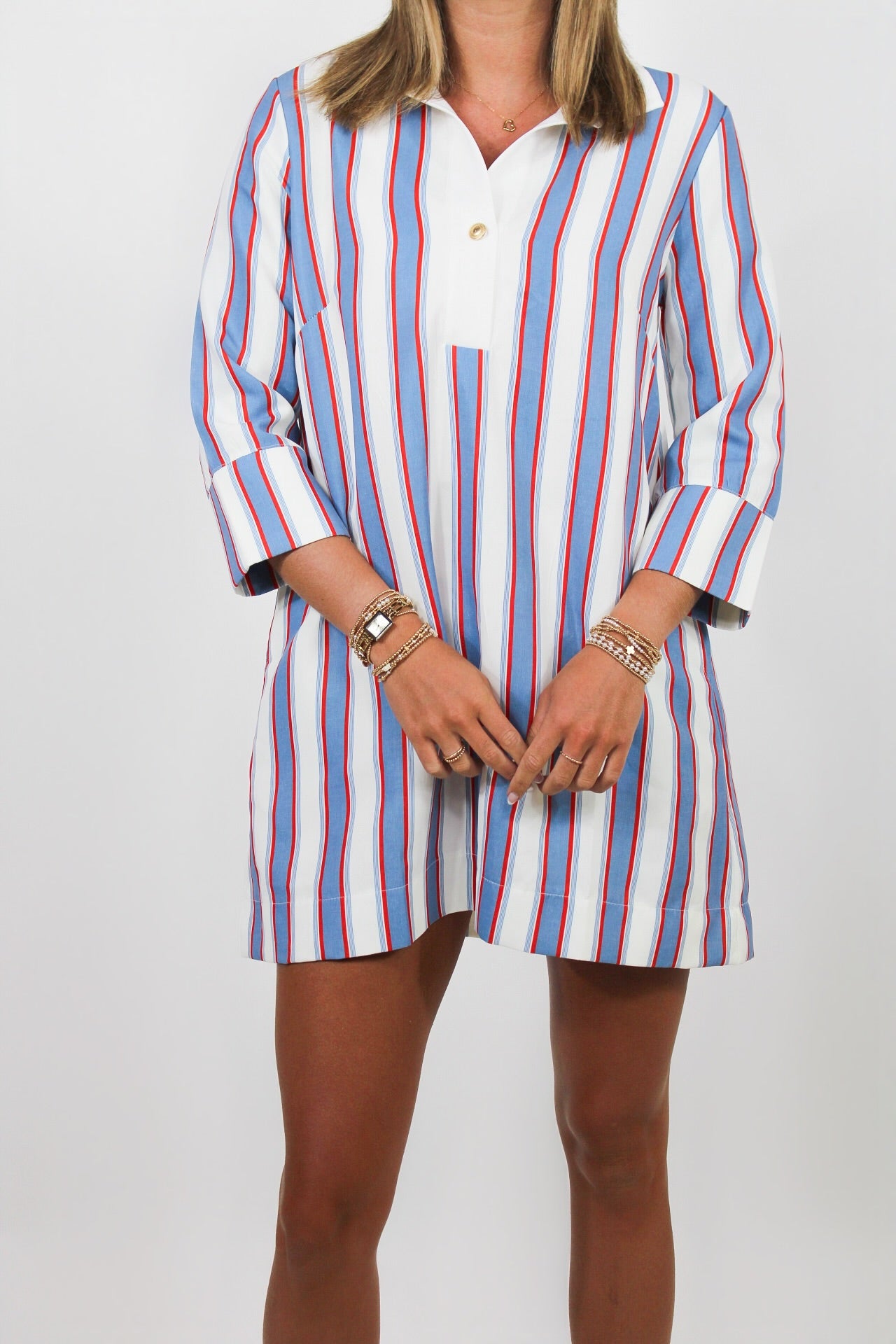 The Martha Dress - Cottage Stripe