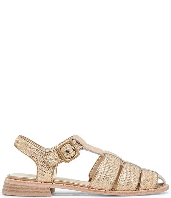 Holis Sandal - Light Gold Raffia