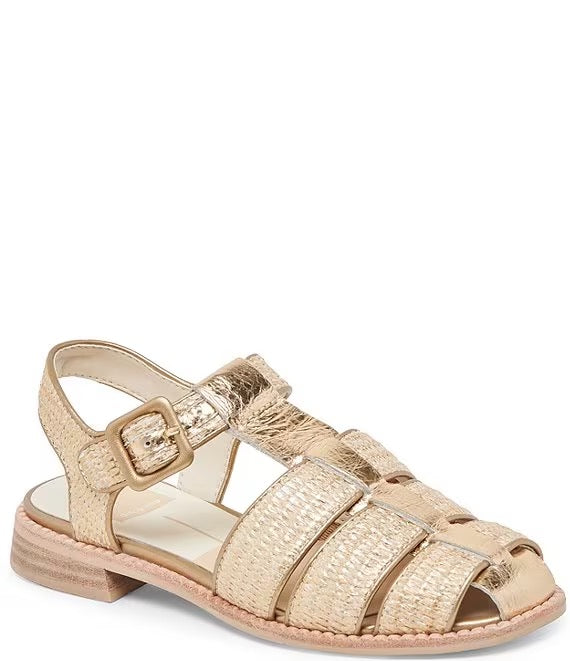 Holis Sandal - Light Gold Raffia