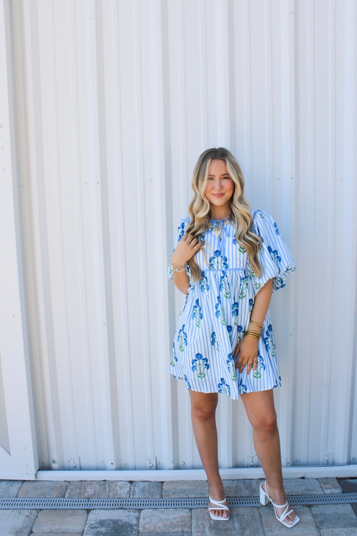 Popping Blue Mini Dress