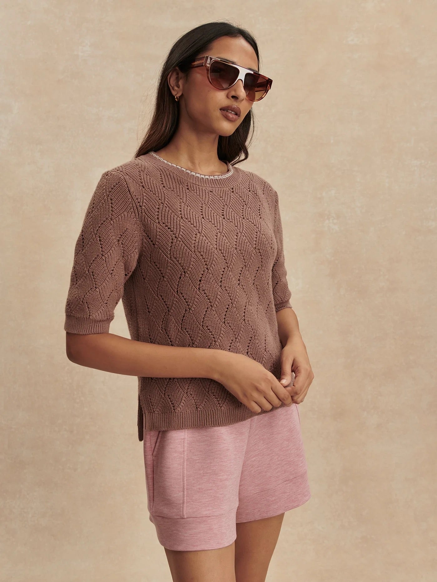 Agathe Knit Top - Brownie