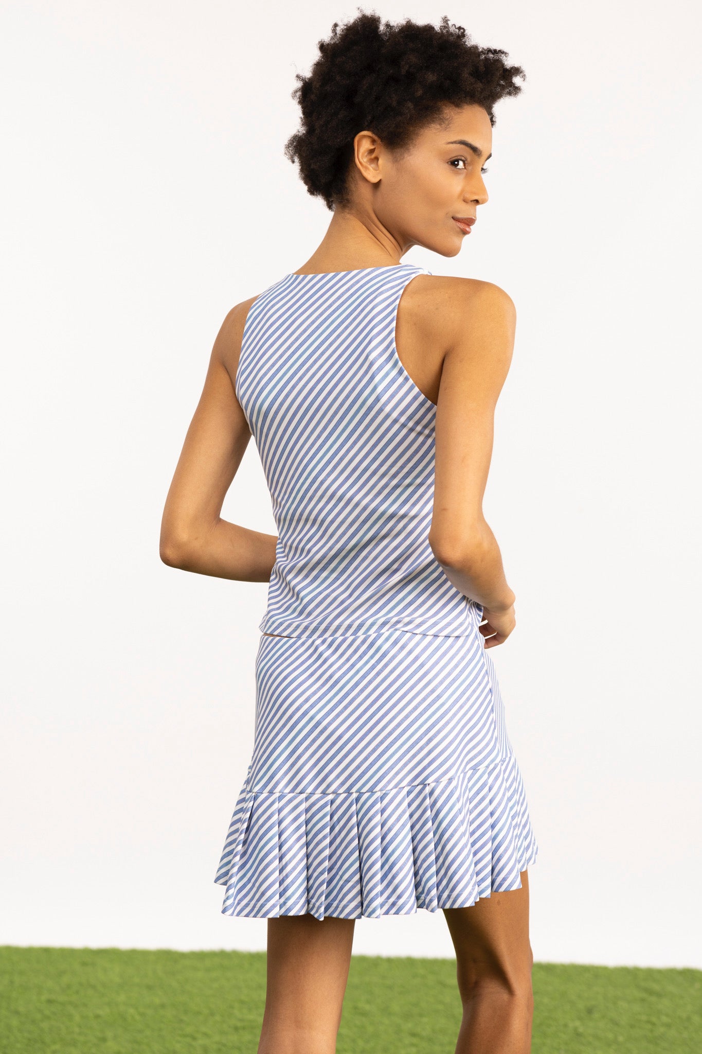 Ruth Chambray Stripe Skort - Shopsisterology