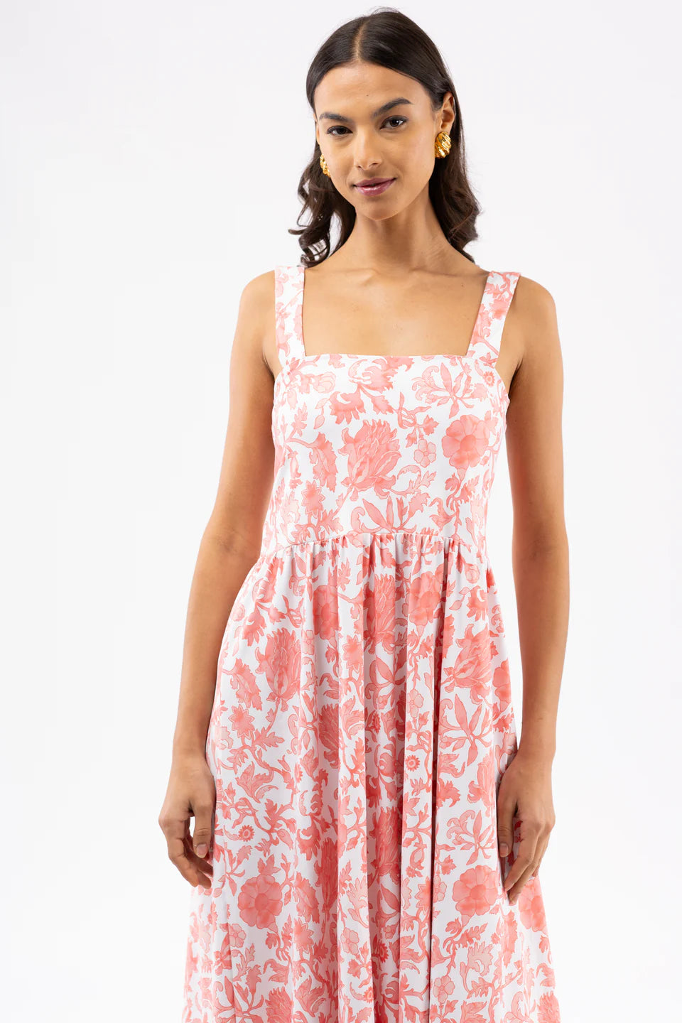 Heather Dress - Coral Floral