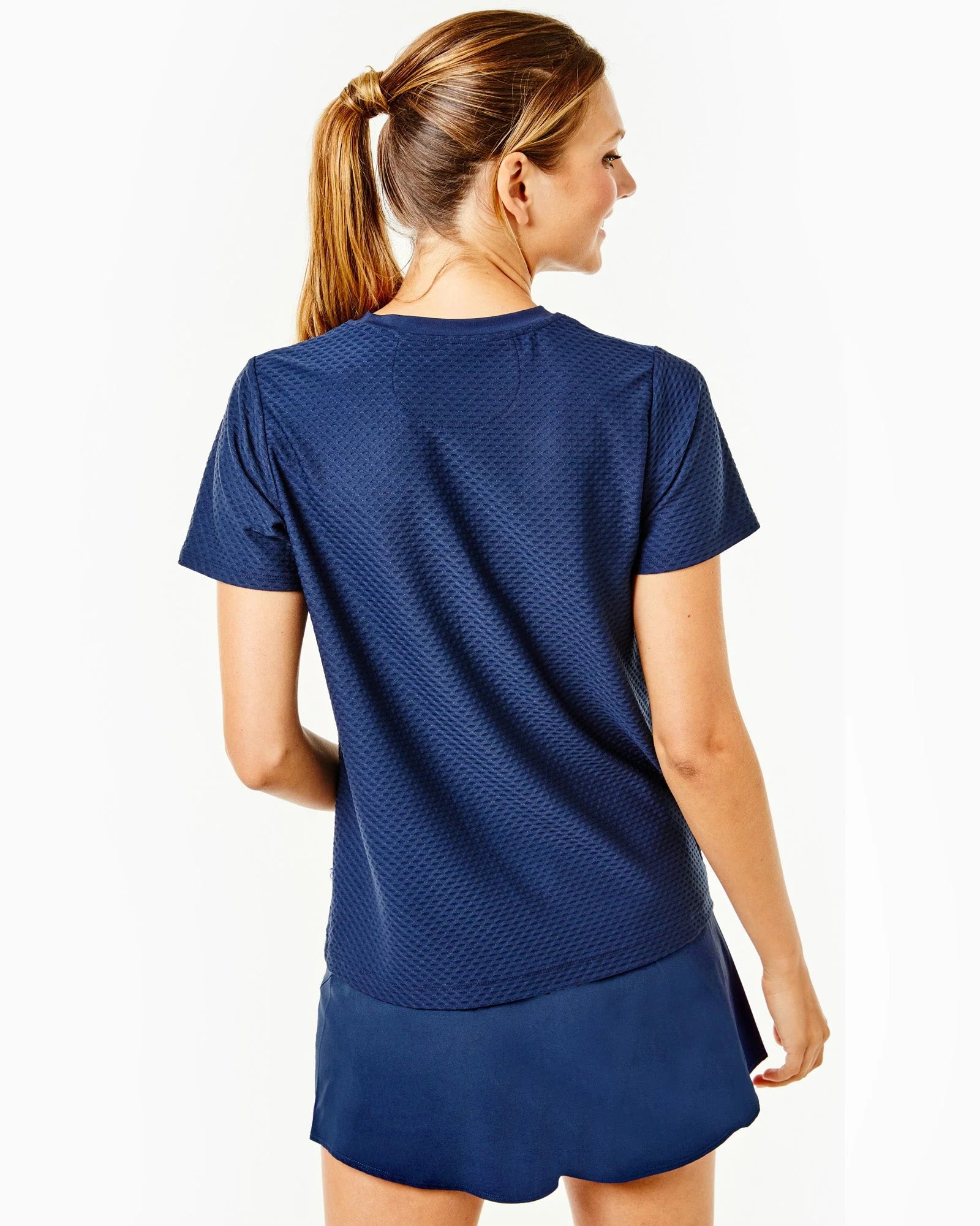 The Walnut Short Sleeve Top - Navy