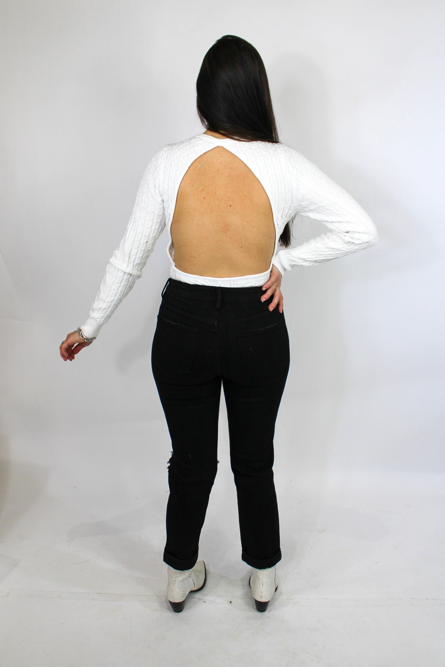 Snow Angel Cutout Bodysuit