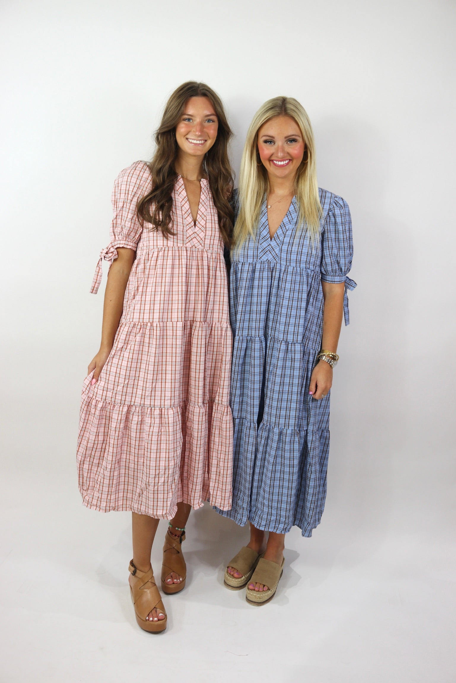 Irresistible Charm Plaid Maxi - Blue