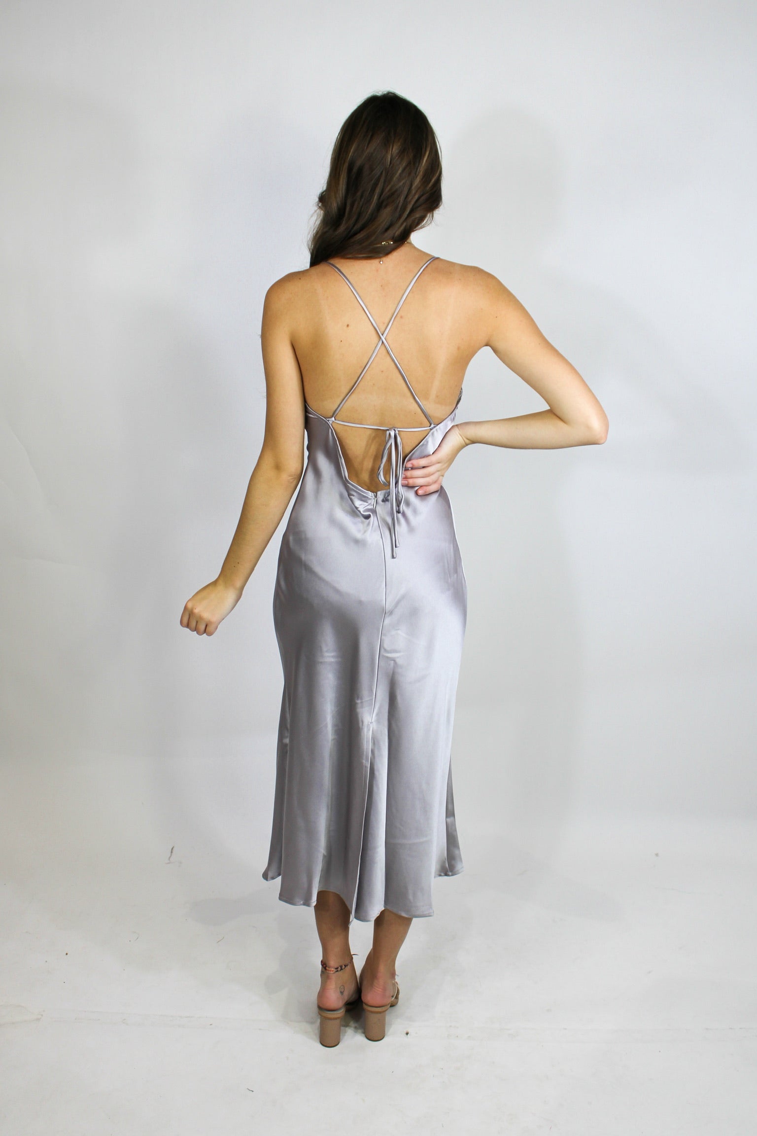 Think Of Me Satin Midi