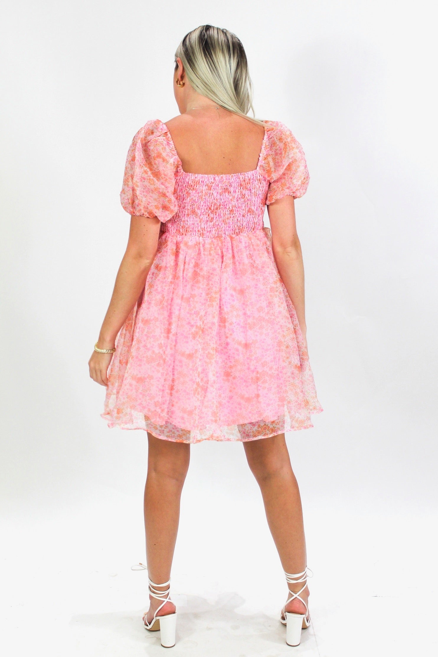Rosy Pink Puffer Dress