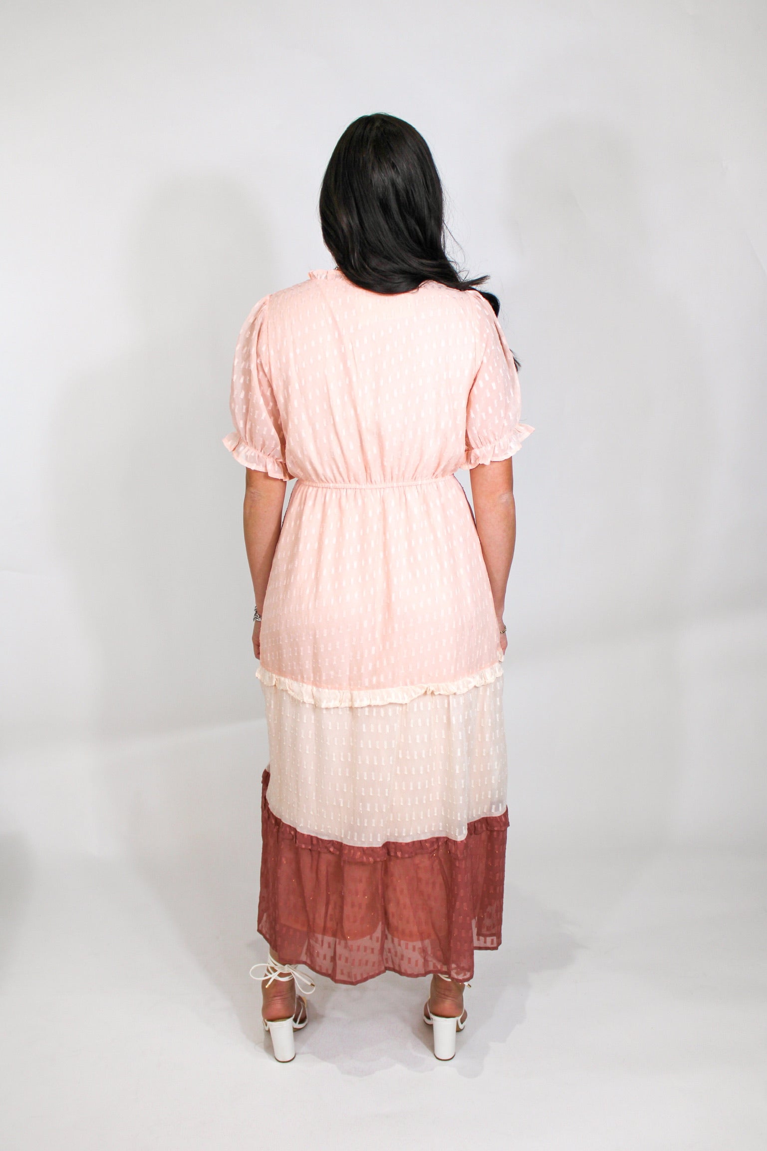 50 Shades Of Pink Tiered Maxi