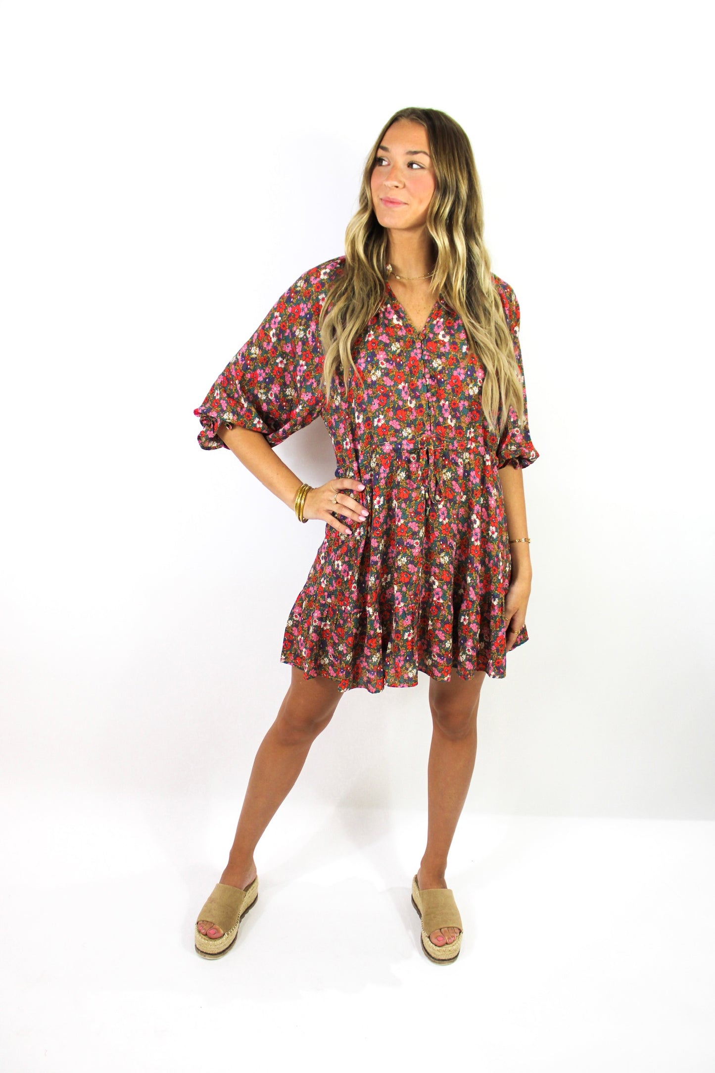 Flirty Floral Swing Dress