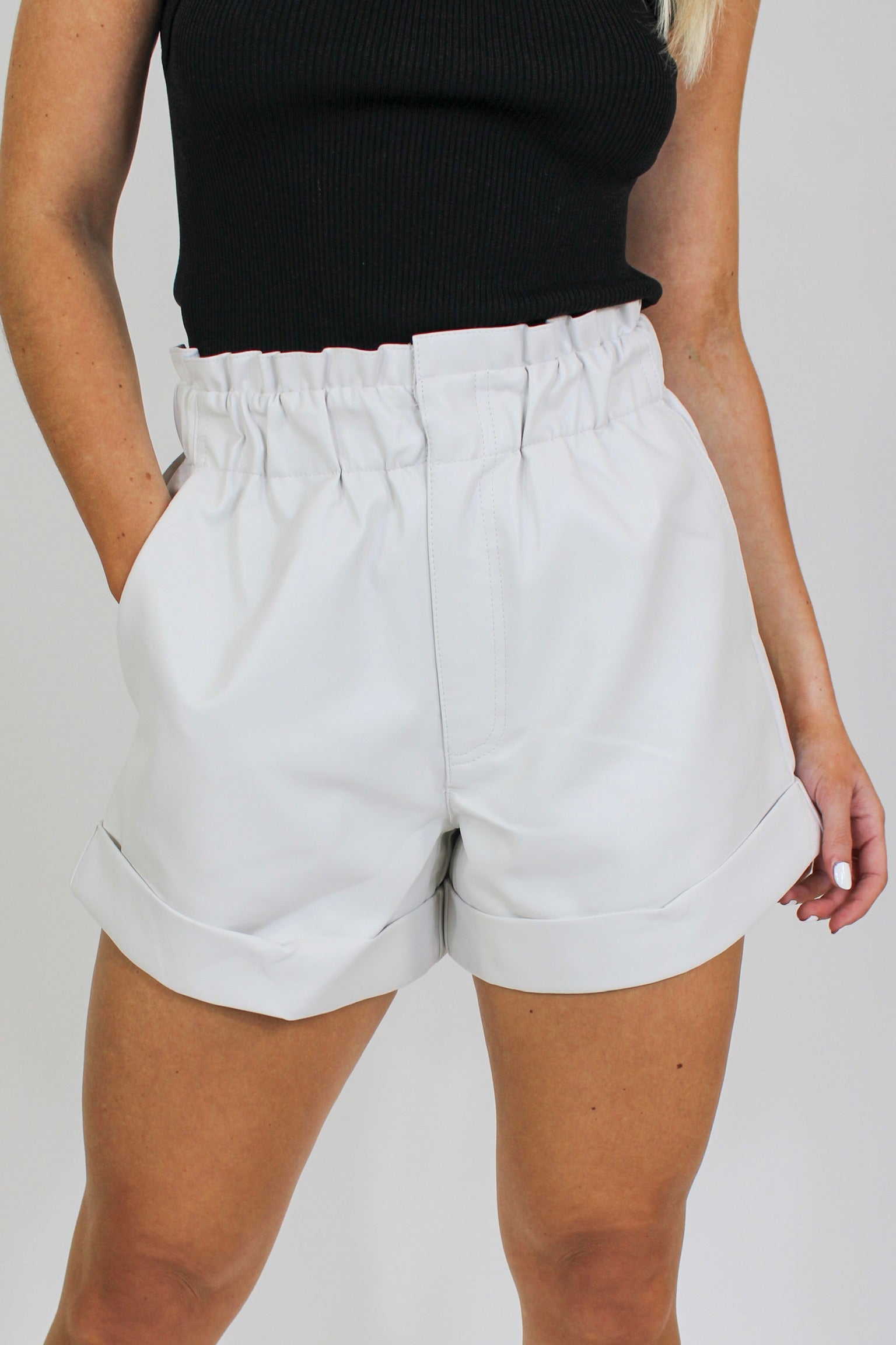 Peyton Powder Leather Shorts