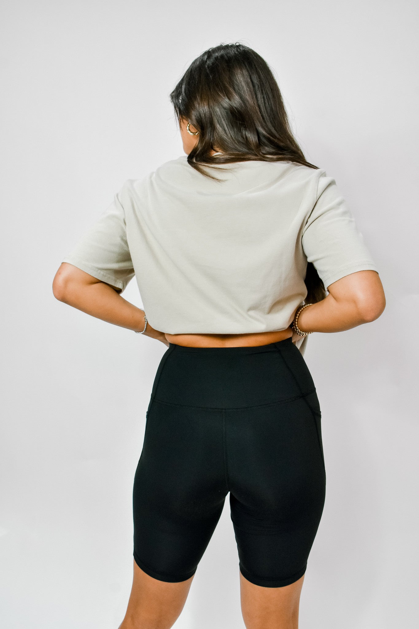 Track Star Biker Shorts - Black