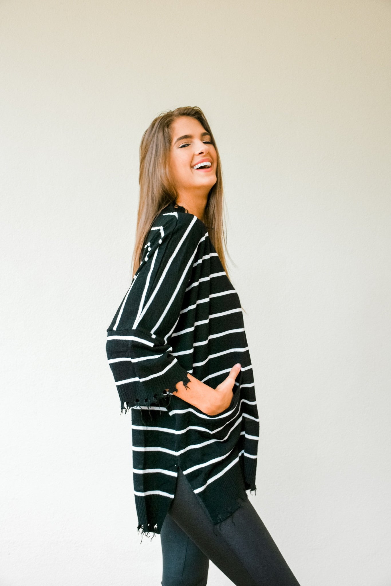 Double the Distressed Sweater