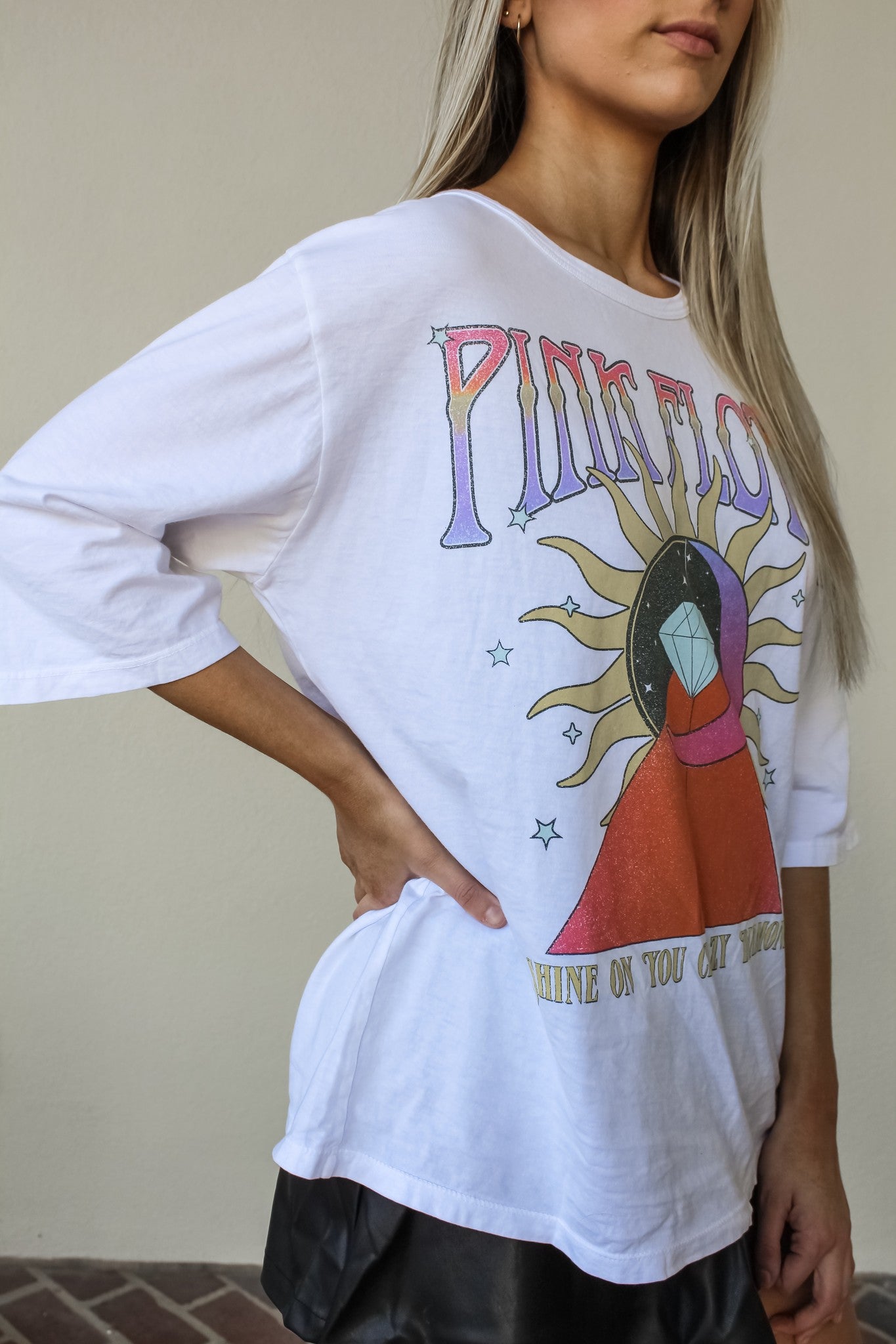 Recycled Karma "I'm With The Band" graphic T-shirt featuring a vintage-inspired band design on soft cotton fabric.