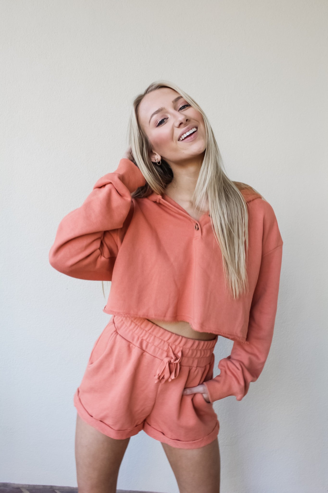 Cotton Candy LA Thank Full Today lounge set with soft fabric, featuring a relaxed fit and stylish design for comfortable casual wear.