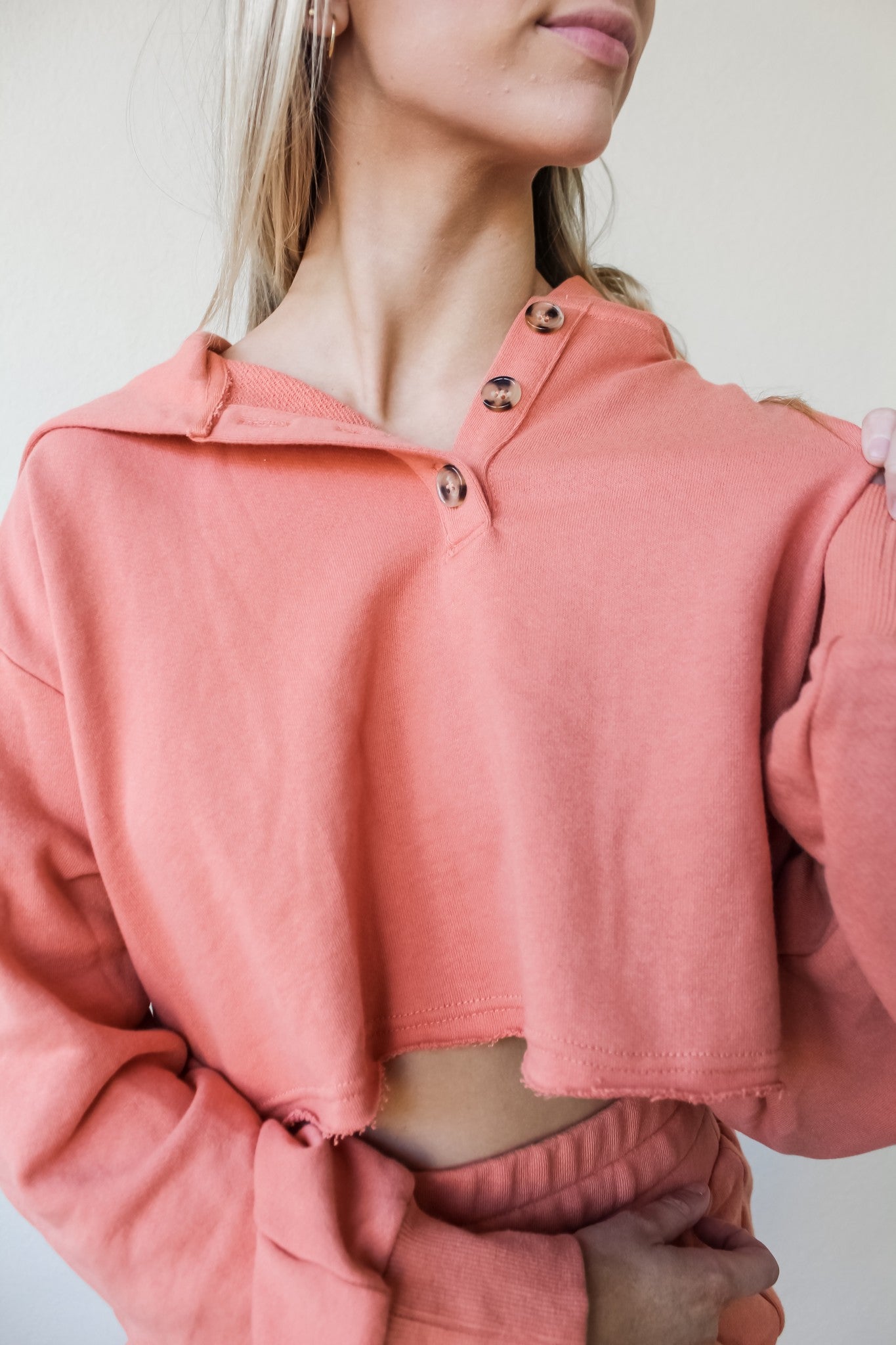 Cotton Candy LA Thank Full Today lounge set featuring a cozy, comfortable matching top and bottom in soft fabric.