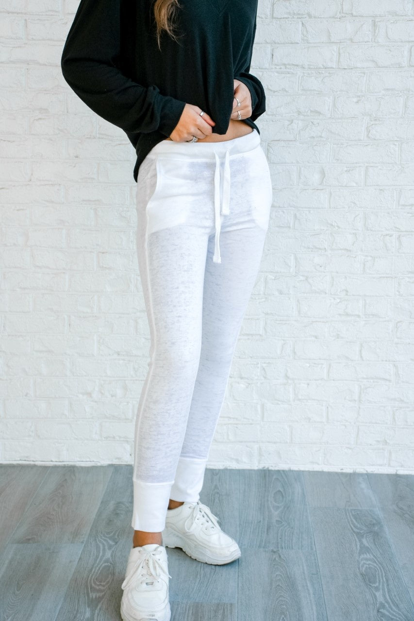 Optic White Joggers