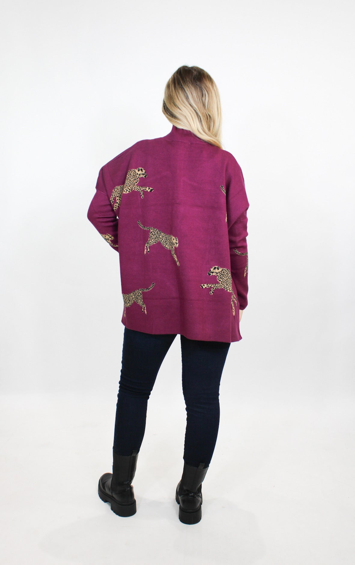 Cheetah Mock Neck Sweater