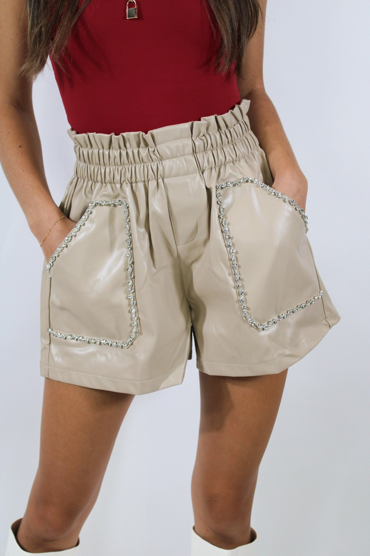 GATA Rhinestone Shorts