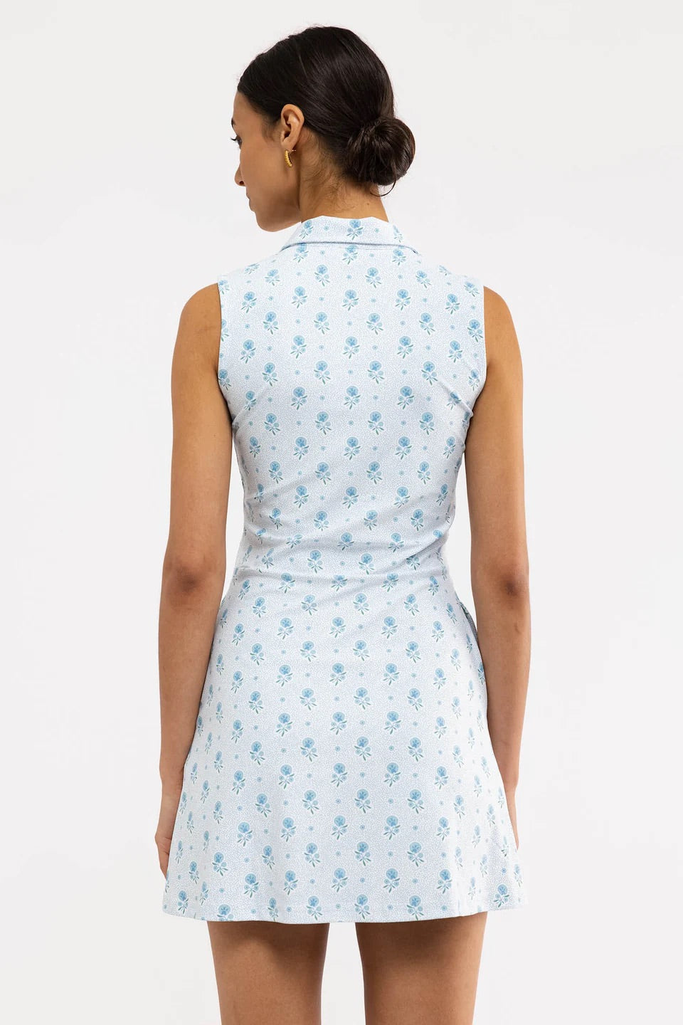 The Hedy Dress - Blue Dot Floral